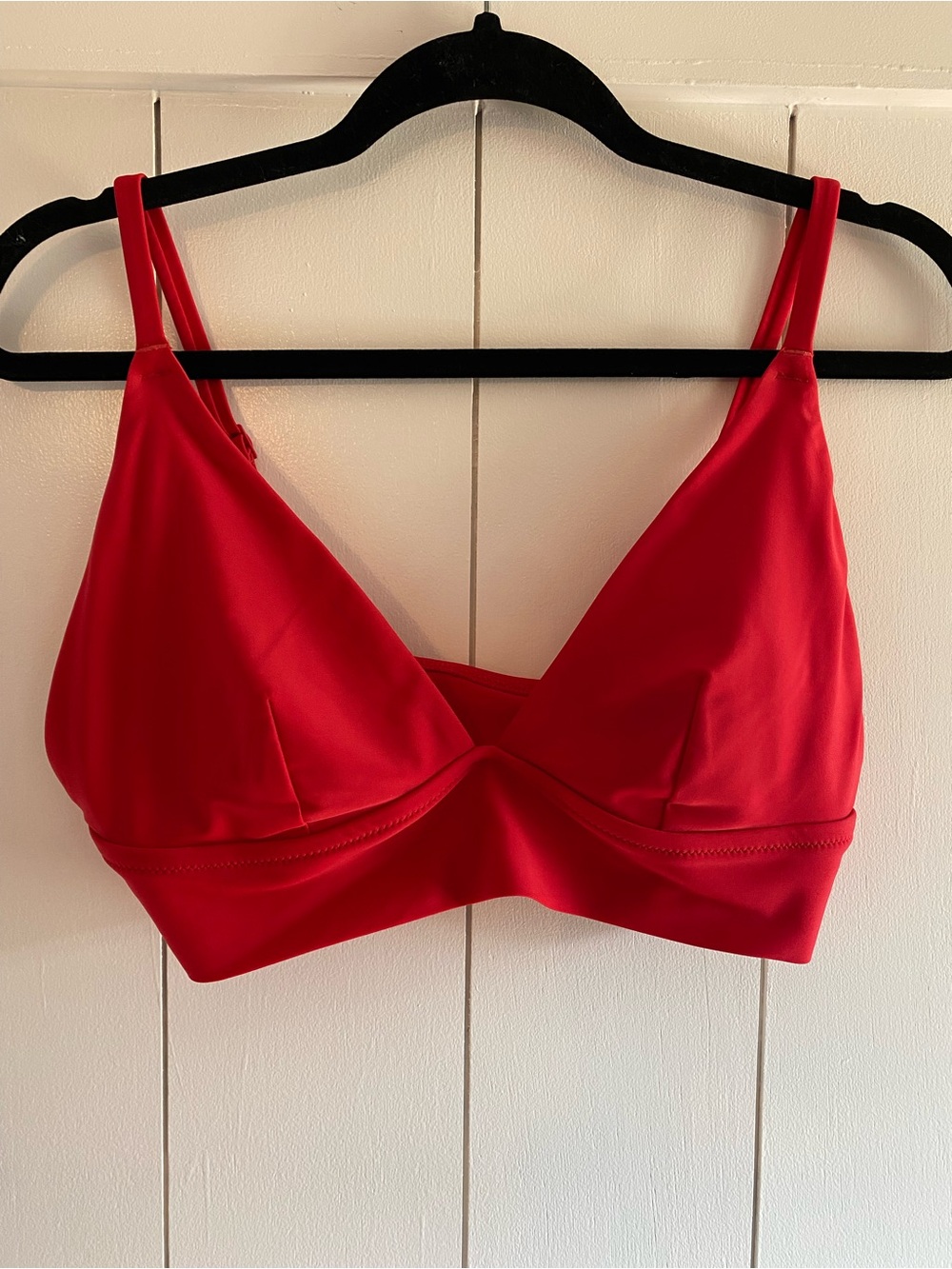 Aerie Red Triangle Bikini Top